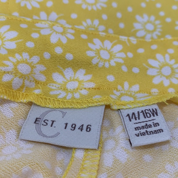C EST 1946 Daisy Floral Ruffle Hem Skirt Sz 14/16 - Picture 7 of 8